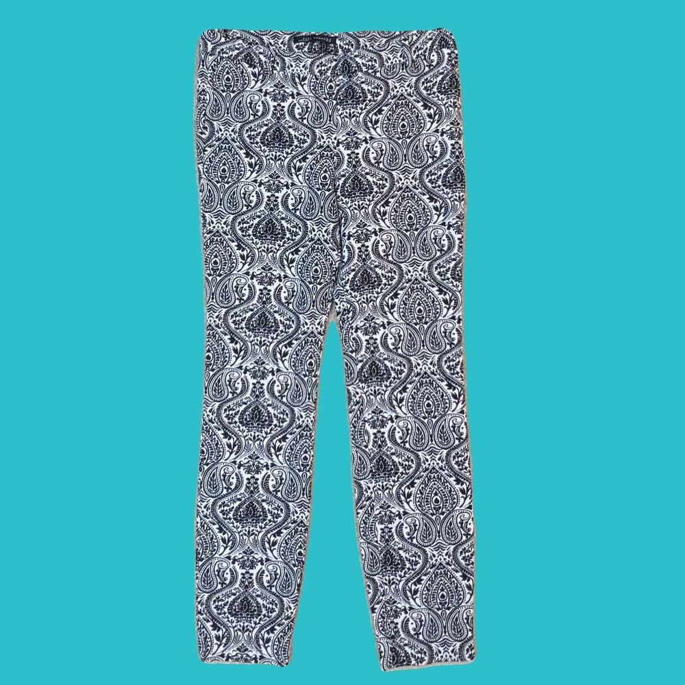 Zara Women's Black and Cream Trousers
